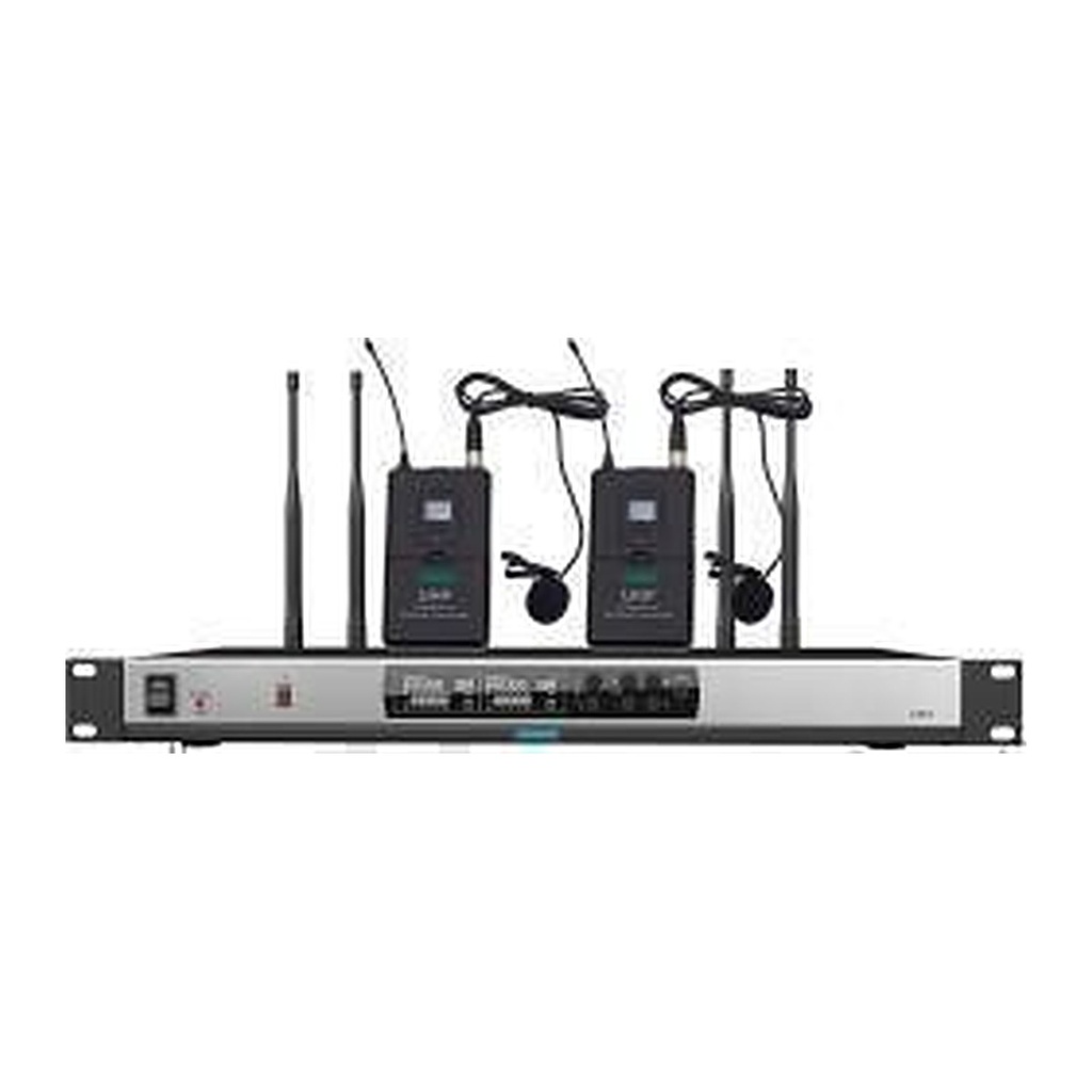 [D5822] DSPPA D5822 True Diversity UHF Wireless Microphone System with 2 Clip-Type Mics