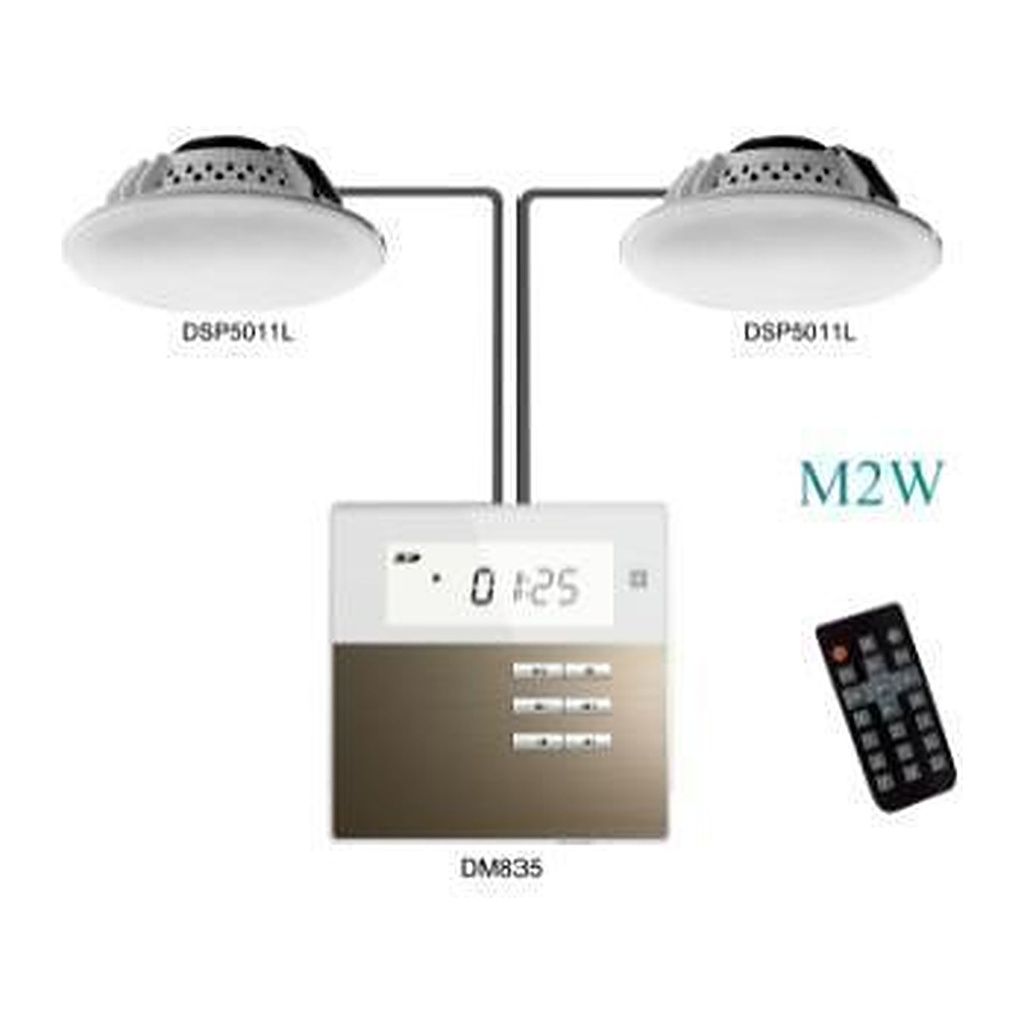 [M2U] DSPPA M2U Music Amplifier Kit, DM835U Amplifier + 2x DSP5011L Ceiling Speakers