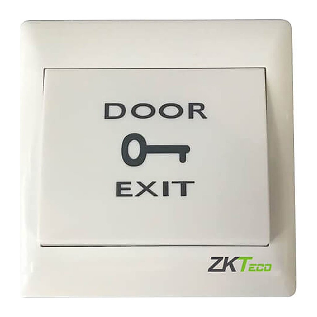 [EX-802] ZKTeco EX-802 Plastic Exit Button, Push Type, NO/COM, ABS Flame Retardant, 86x86 mm