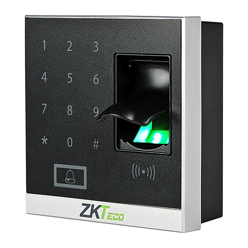 [X8S-BLA] ZKTeco X8S-BLA Standalone Fingerprint Access Control, 500 Fingers & Cards, Touch Keypad, Black