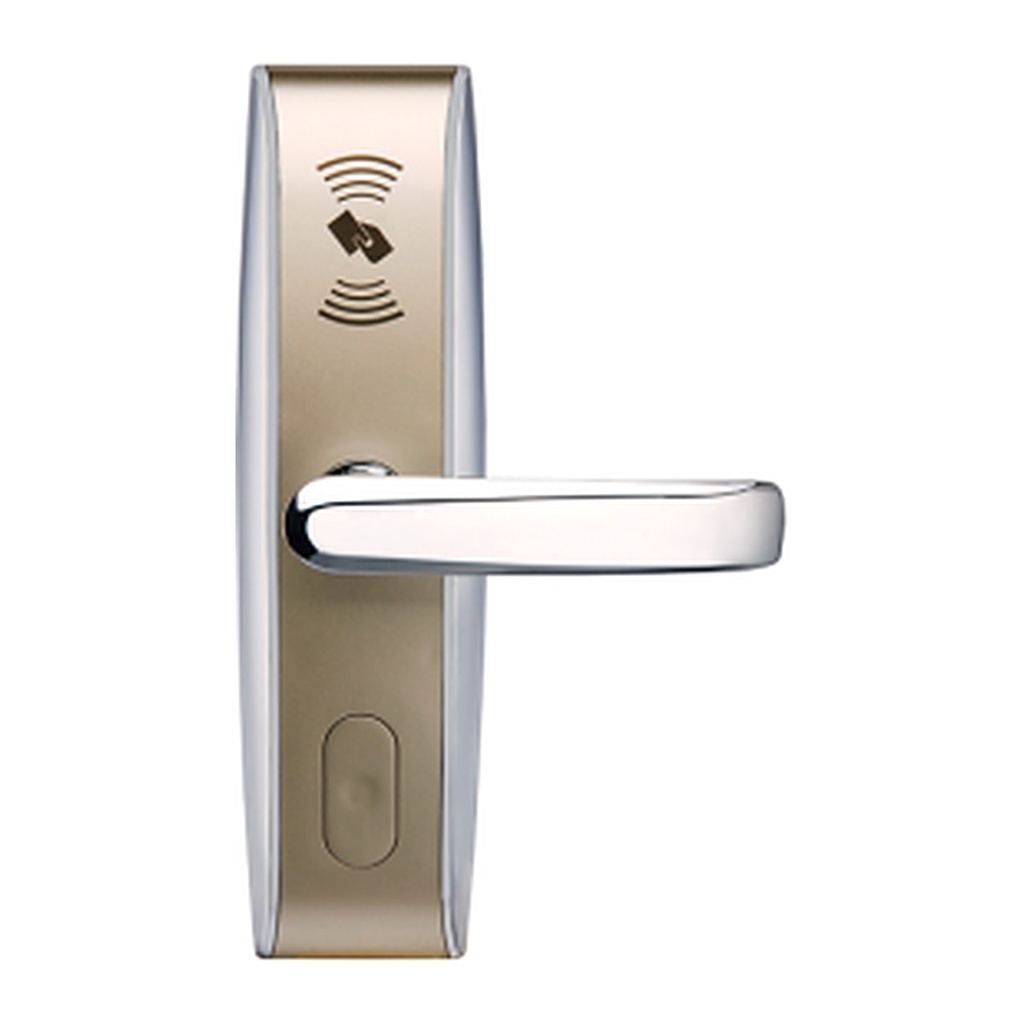 [LH4000L] ZKTeco LH4000L RFID Hotel Lock, 13.56MHz Mifare Card, US 5-Latch Mortise, Chrome