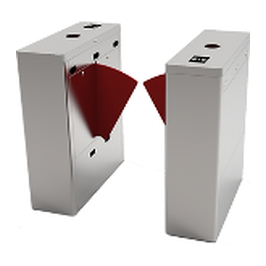 [FBL1022 PRO] ZKTeco FBL1022 Pro Flap Barrier with 2 FR1200 Readers & inBIO260 Panel