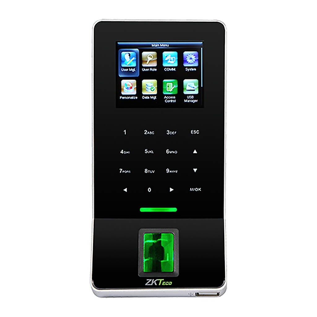 [F22-BLA] ZKTeco F22-BLA Fingerprint Attendance & Access Control, 2.4" Color, Wi-Fi, Black
