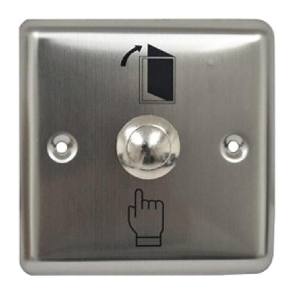 [EX-801B] ZKTeco EX-801B Stainless Steel Exit Button, 88 x 88 x 20 mm