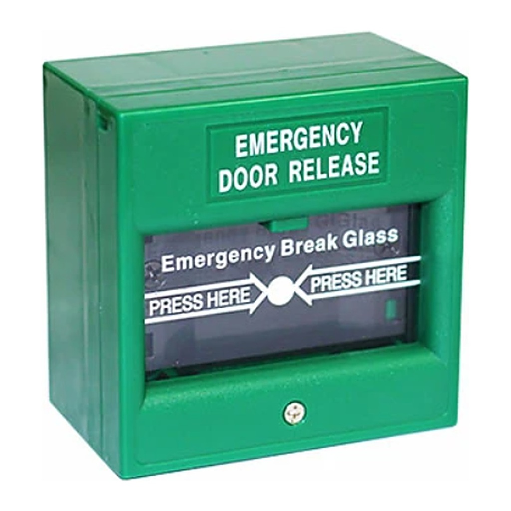 [ZKABK-900A] ZKTeco ZKABK-900A Break Glass Fire Emergency Exit Release, Green