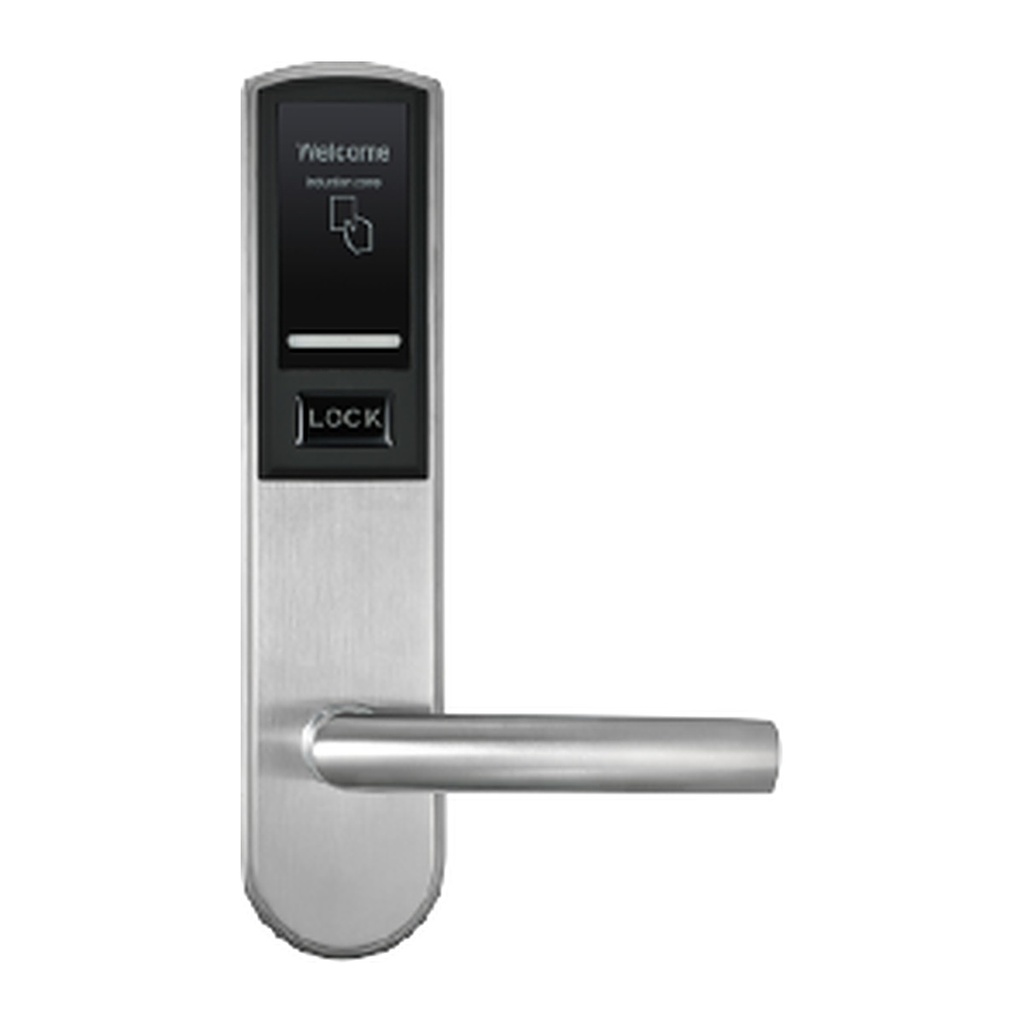 [LH3000-R] ZKTeco LH3000-R RFID Hotel Lock Set, 13.56MHz Mifare-1, Stainless Steel, Right