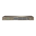 [F1126P-24-250W] IP-COM F1126P-24-250W 24-Port PoE Rackmount Switch, 2 GE Uplinks + SFP, 230W PoE