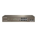 [G1110P-8-150W] IP-COM G1110P-8-150W 8-Port Gigabit PoE Unmanaged Switch, 2 SFP Uplinks, 130W PoE