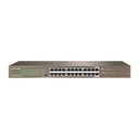 [G1124P-24-250W] IP-COM G1124P-24-250W 24-Port Gigabit PoE Rackmount Switch, 225W PoE, Surveillance Mode