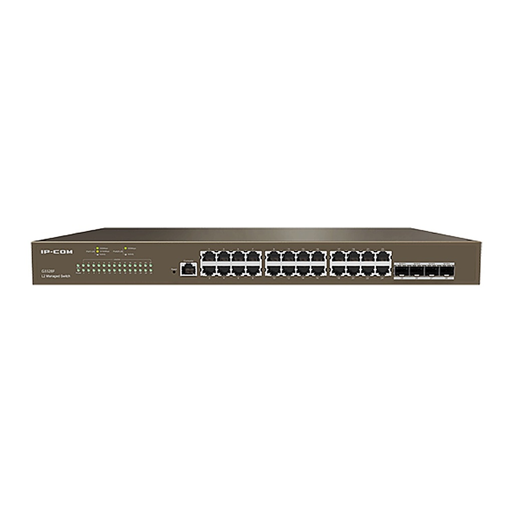 [G3328F] IP-COM G3328F 28-Port Gigabit L2 Cloud Managed Switch, 24 GE + 4 SFP, Console Port