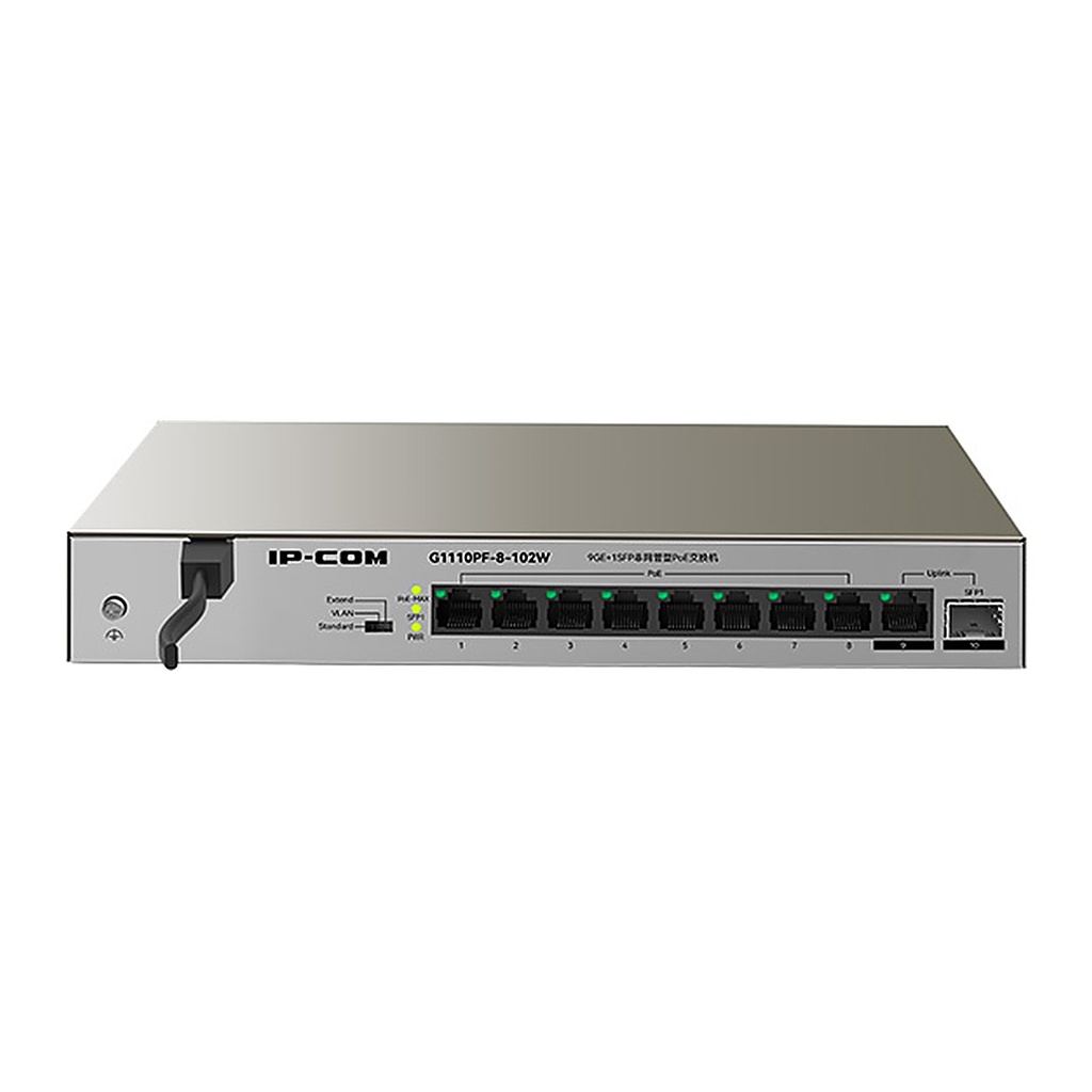 [G1110PF-8-102W] IP-COM G1110PF-8-102W 10-Port Gigabit PoE Switch, 8 PoE + SFP Uplink, 92W PoE