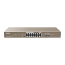 [G1118P-16-250W] IP-COM G1118P-16-250W 16-Port Gigabit PoE Rack Switch, 2 SFP Uplinks, 230W PoE