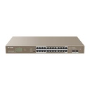 [G1126P-24-410W] IP-COM G1126P-24-410W 24-Port Gigabit PoE Rack Switch, 2 SFP Uplinks, 370W PoE
