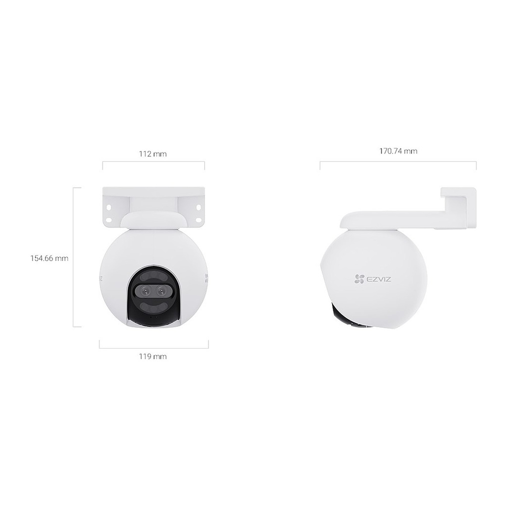 EZVIZ H80x Dual 4K Pan & Tilt Outdoor Wi-Fi Camera, Dual Len
