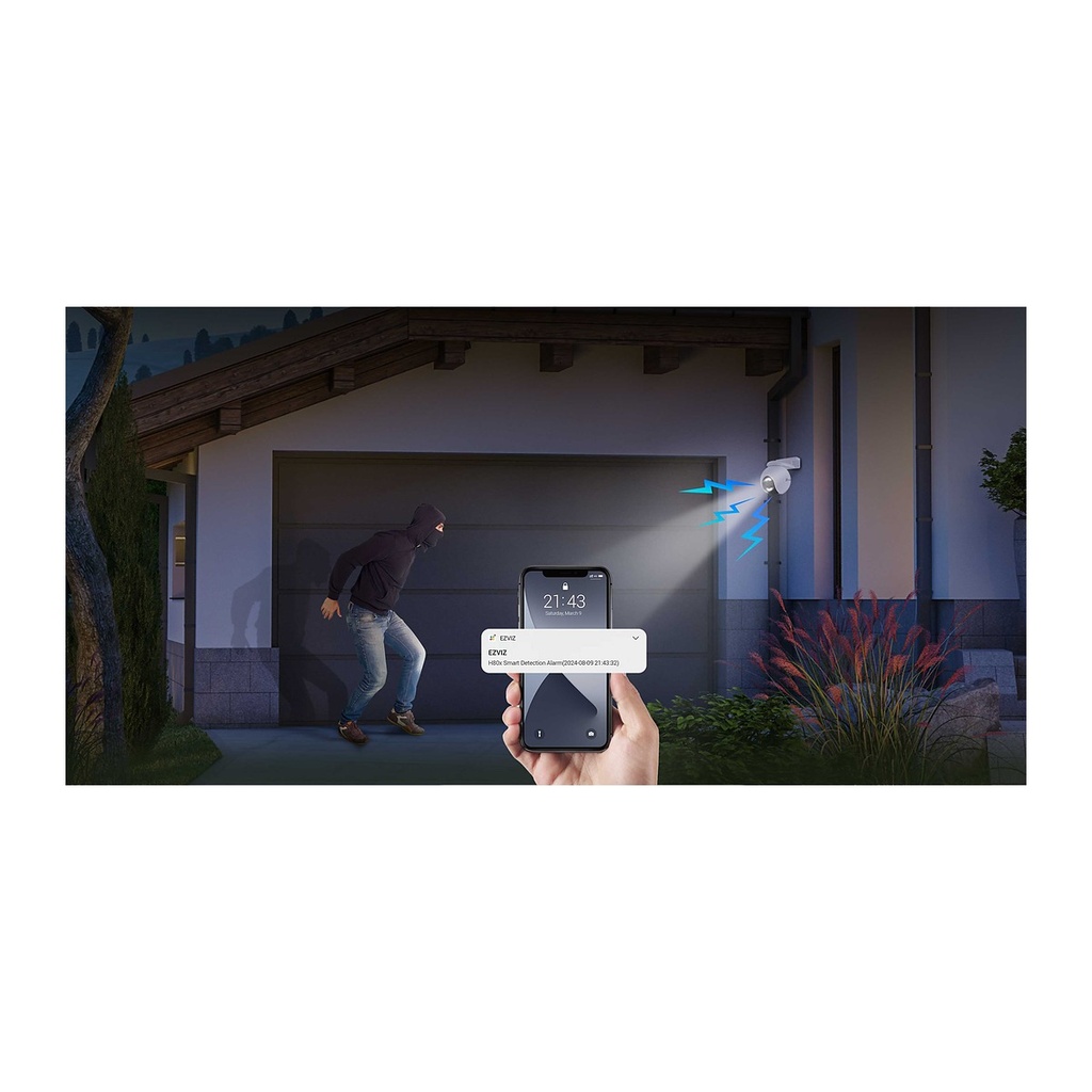EZVIZ H80x Dual 4K Pan & Tilt Outdoor Wi-Fi Camera, Dual Len