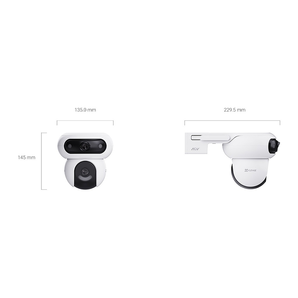 EZVIZ HB90x Dual 4G 2K+ Dual-Lens Solar Battery Camera Kit, 