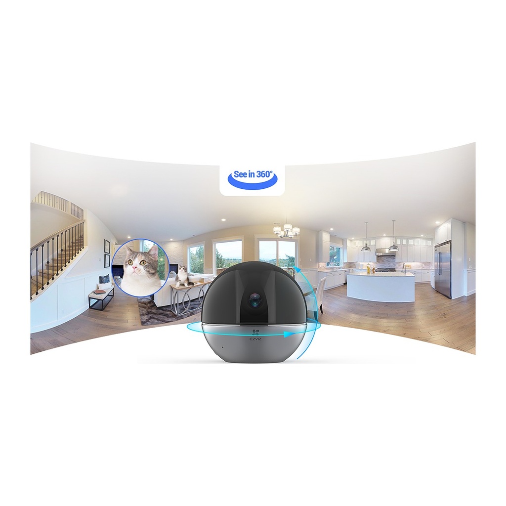 EZVIZ E6 3K Pan & Tilt Wi-Fi Indoor Camera, Auto-Zoom Tracki