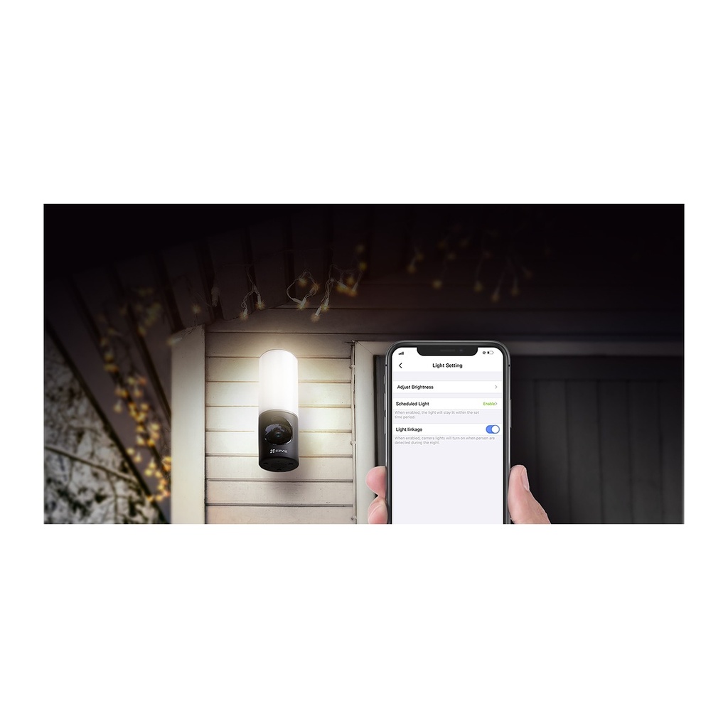 EZVIZ LC3 2K Smart Security Wall-Light Camera, 700 Lumen, Co