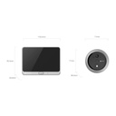 EZVIZ DP2 2K Wire-Free Peephole Doorbell, 4.3" Touch Screen,