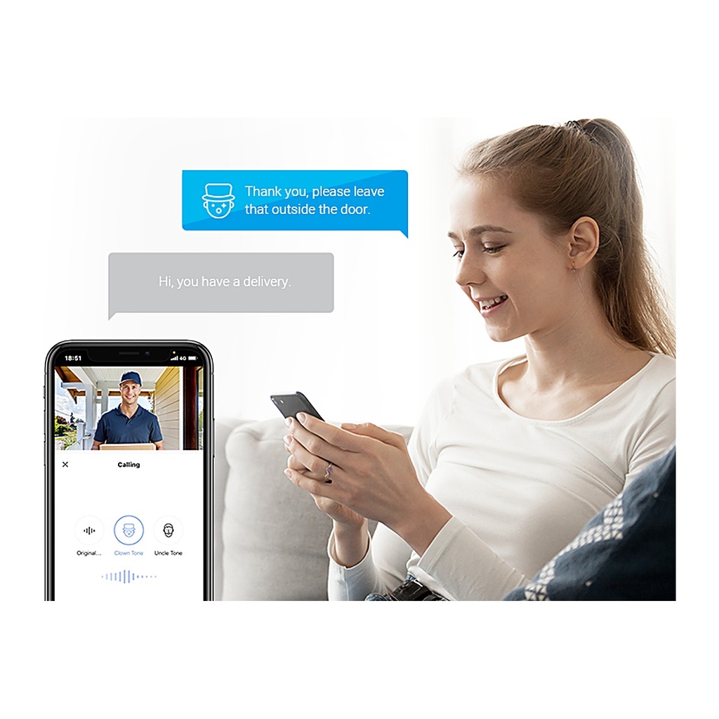 EZVIZ DP2 2K Wire-Free Peephole Doorbell, 4.3" Touch Screen,