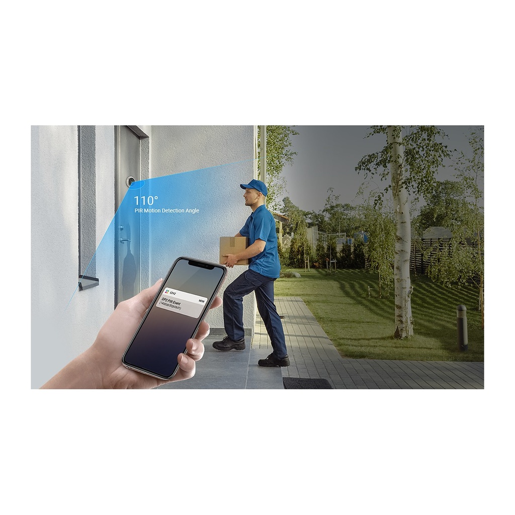 EZVIZ DP2 2K Wire-Free Peephole Doorbell, 4.3" Touch Screen,