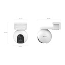 EZVIZ EB8 4G 2K Pan & Tilt Battery Outdoor Camera, Solar-Rea