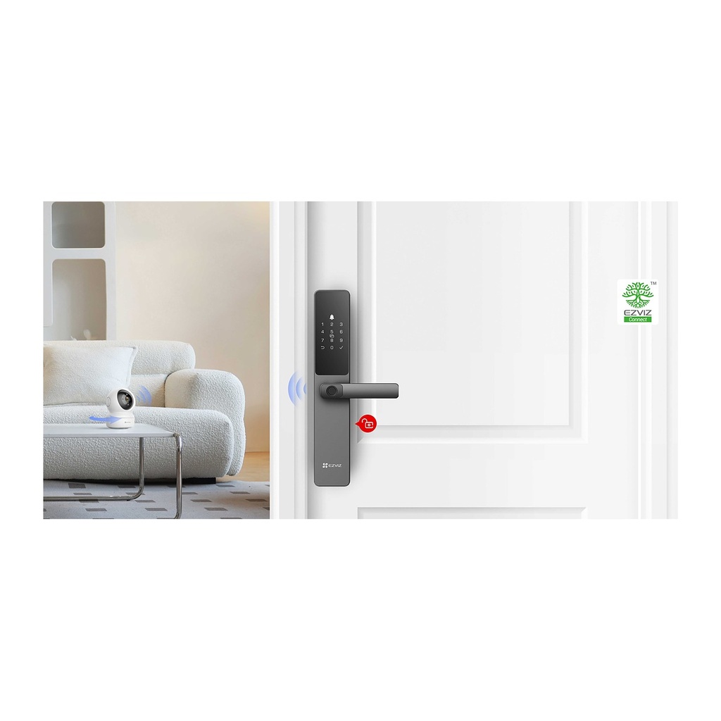 EZVIZ DL05 Smart Fingerprint Door Lock, Card, Passcode & App