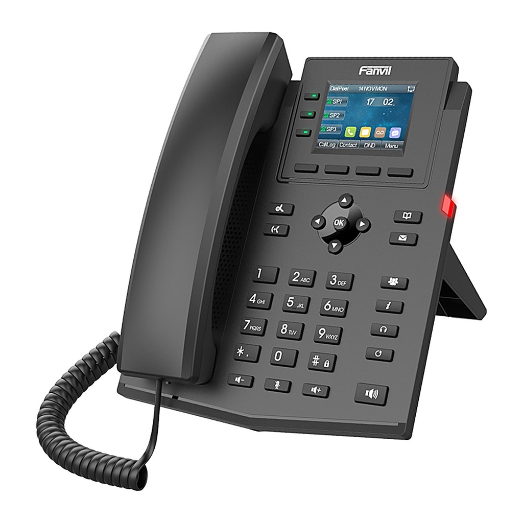 Fanvil X303P Color Screen IP Phone, 4 SIP Lines, PoE, HD Voi