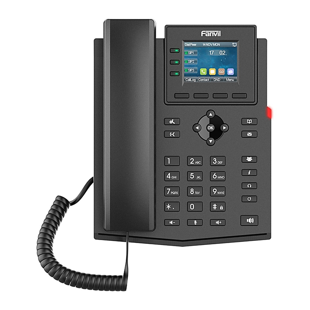 [X303G] Fanvil X303G Gigabit Color Screen IP Phone, 4 SIP Lines, PoE