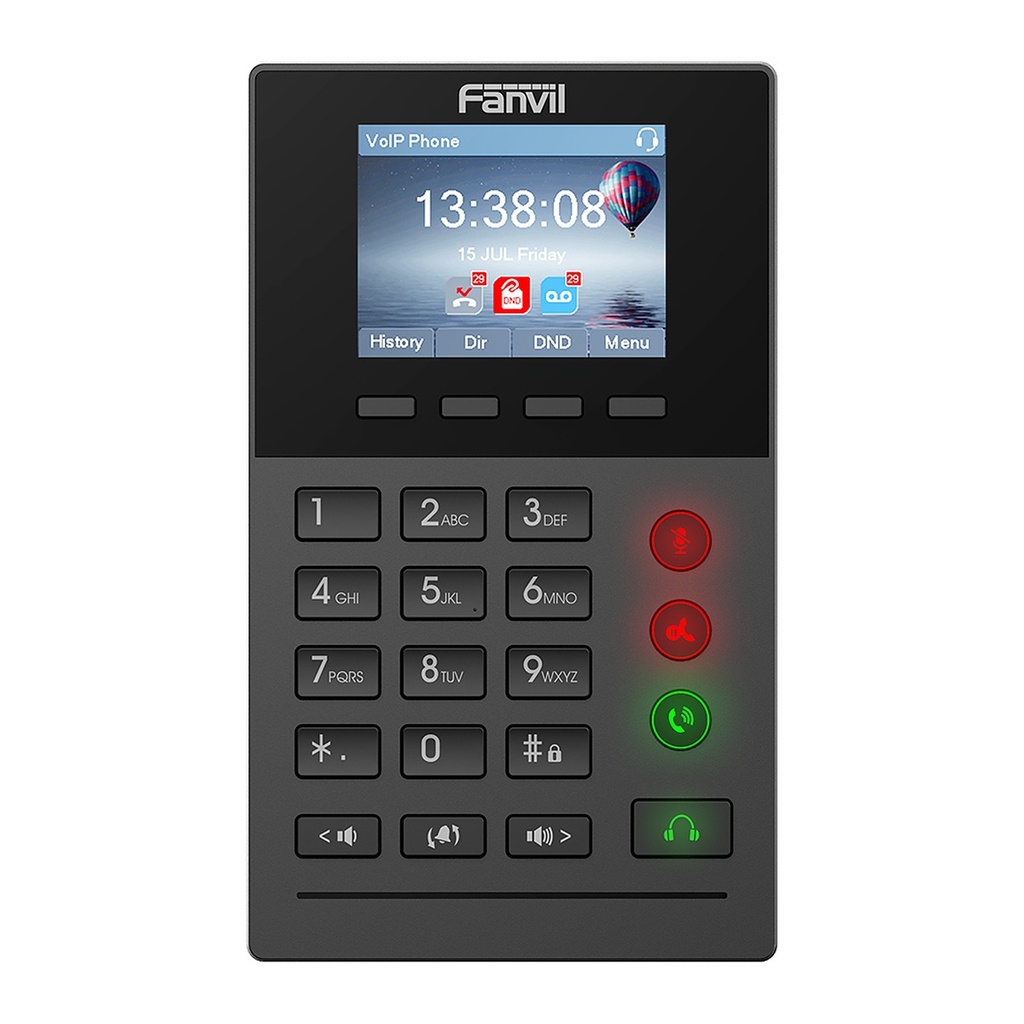 [X2P] Fanvil X2P Call Center IP Phone, 2.8" Color Screen, PoE, Headset Ports