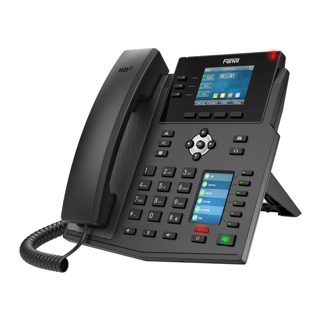 Fanvil X4U Enterprise IP Phone, Dual Color Screens, 12 SIP L