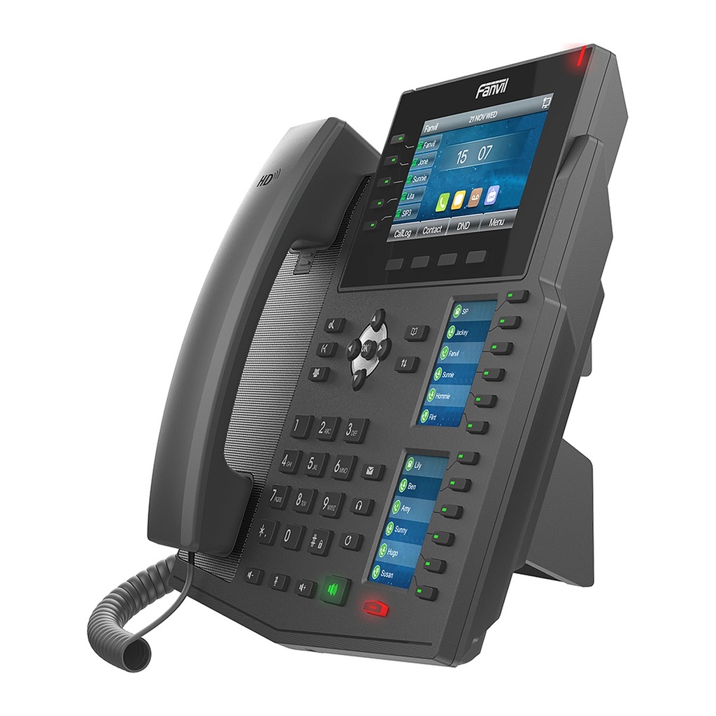 Fanvil X6U High-End IP Phone, 3 Color Screens, 20 SIP Lines,