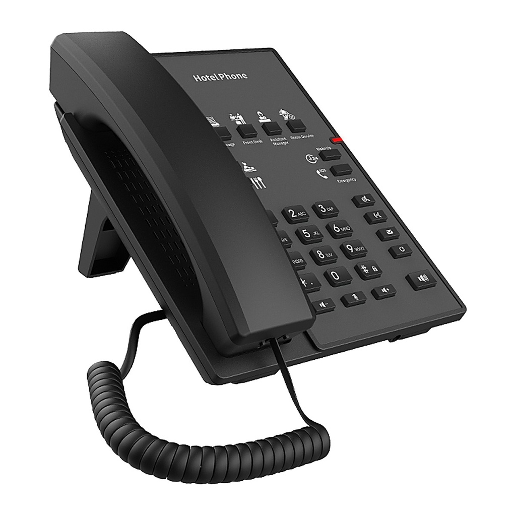 Fanvil H1 Hotel IP Phone, 8 Service Keys, PoE, HD Voice, 2 S