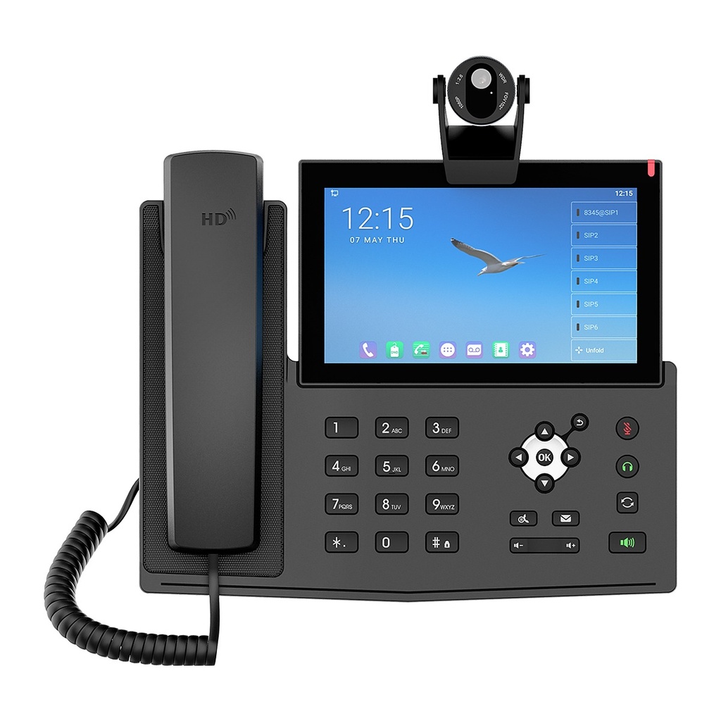 [X7A+CM60] Fanvil X7A+CM60 Android IP Phone with 2MP USB Camera, 7" Touch, Wi-Fi, PoE