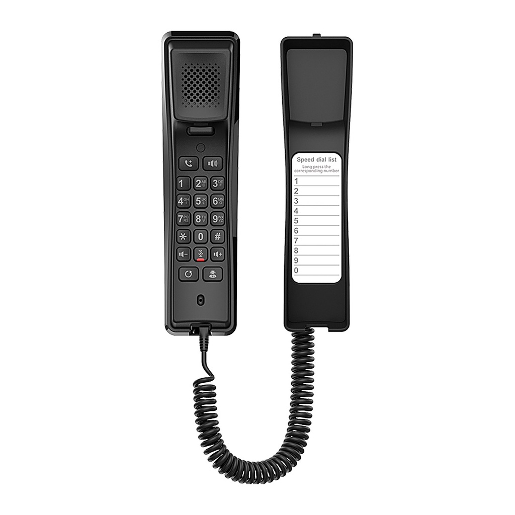 [H2U-BLA] Fanvil H2U Compact IP Phone Black, 2 SIP Lines, 10 Speed Dials, PoE, Wall Mount