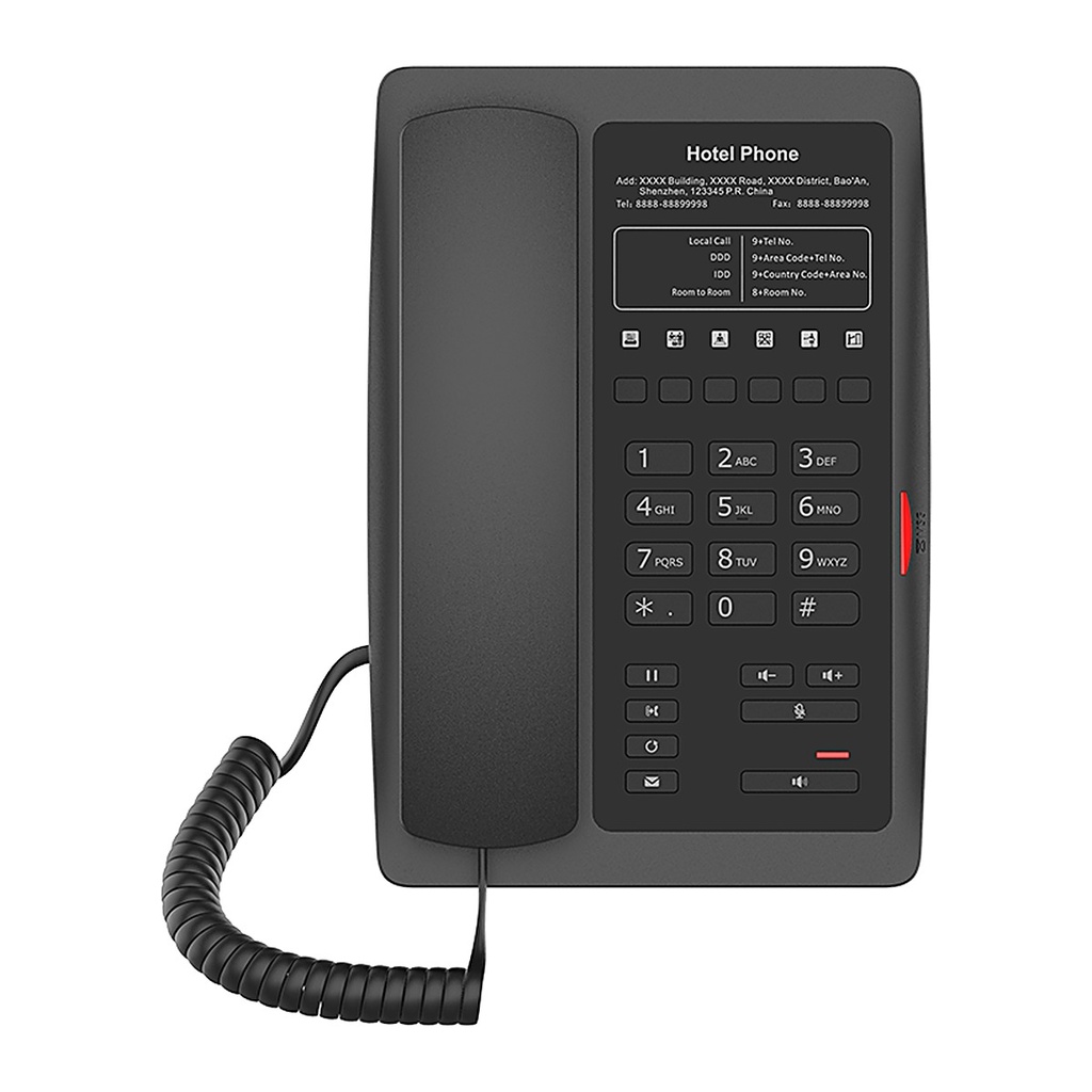 [H3W-BLA] Fanvil H3W Wi-Fi Hotel IP Phone Black, 2 SIP Lines, HD Voice, PoE, USB Port
