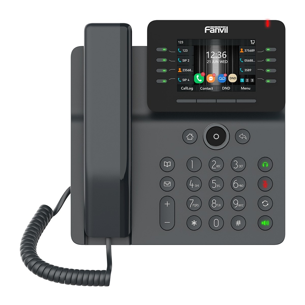 [V64] Fanvil V64 Business IP Phone, 3.5" Color Screen, Wi-Fi, Bluetooth, Gigabit PoE