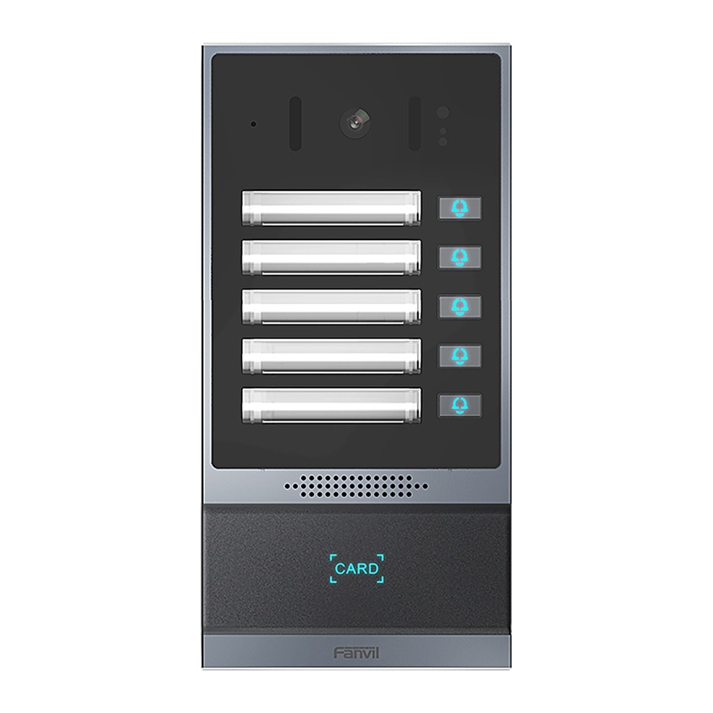 [i63] Fanvil i63 SIP Video Door Phone, 5 Call Buttons, 2MP Camera, Card Reader, IP66