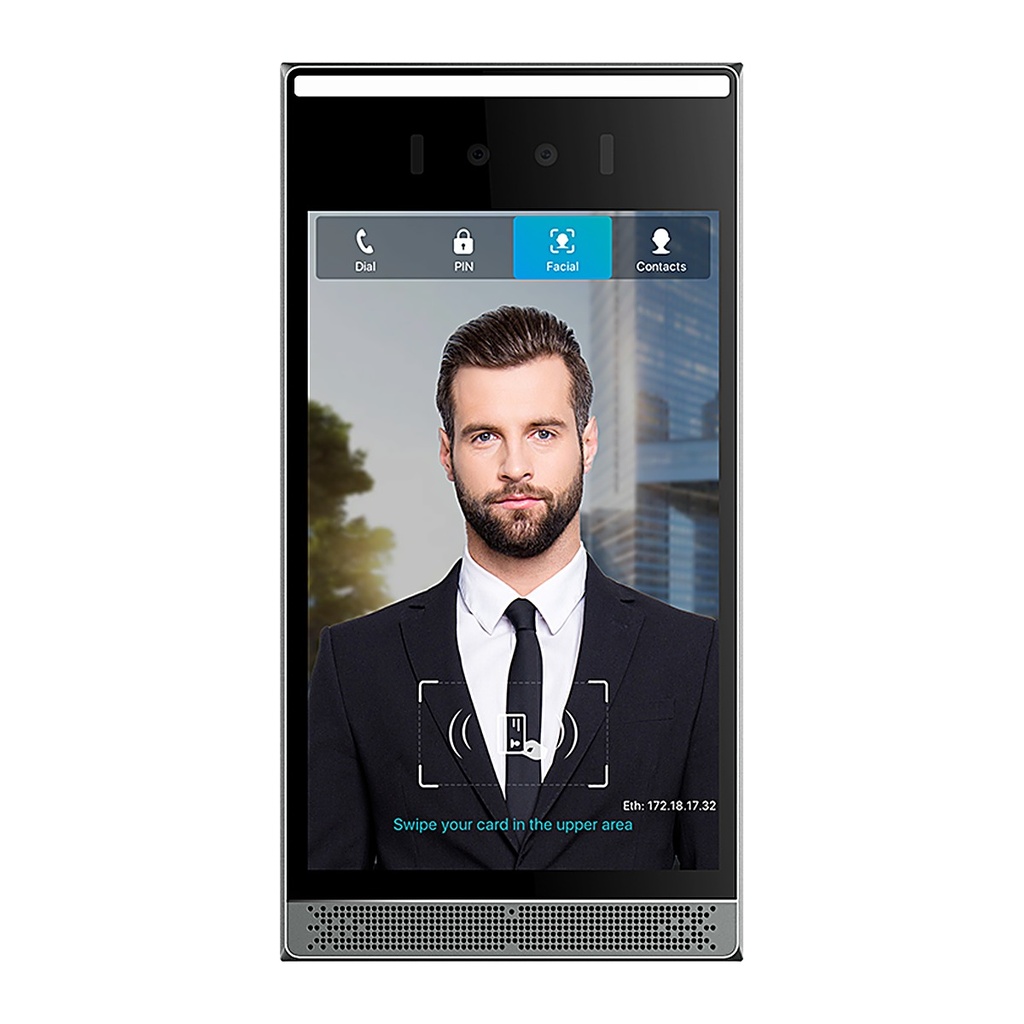 [i68] Fanvil i68 Face Recognition Door Phone, 8" IPS Touch Screen, BLE, Card, IP66