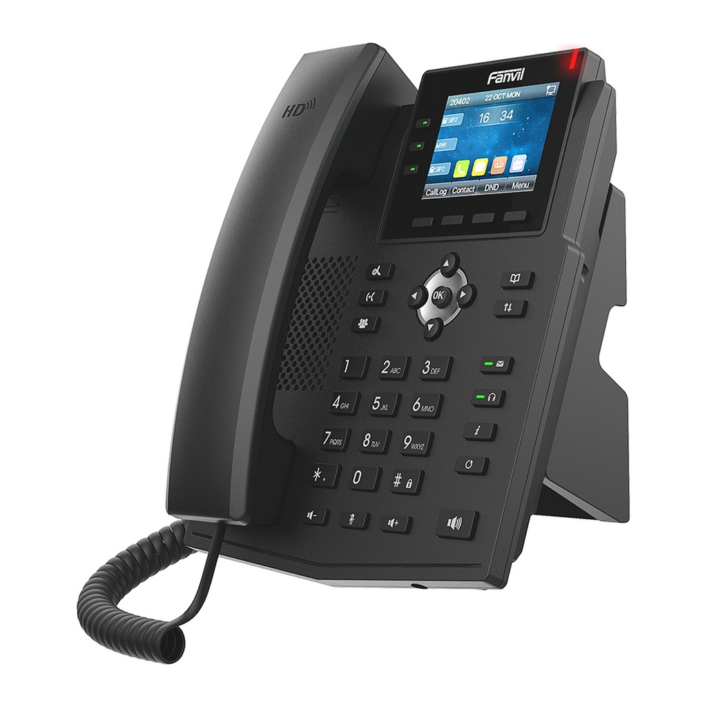Fanvil X3U Pro Gigabit IP Phone, 2.8" Color Screen, 6 SIP Li