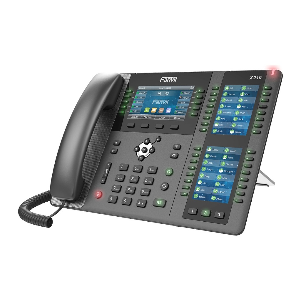 Fanvil X210 Enterprise IP Phone, 3 Color Screens, 106 DSS Ke