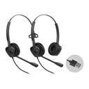 [HT302U] Fanvil HT302-U USB Dual Headset, ENC Dual-Mic Noise Cancellation, HD Audio