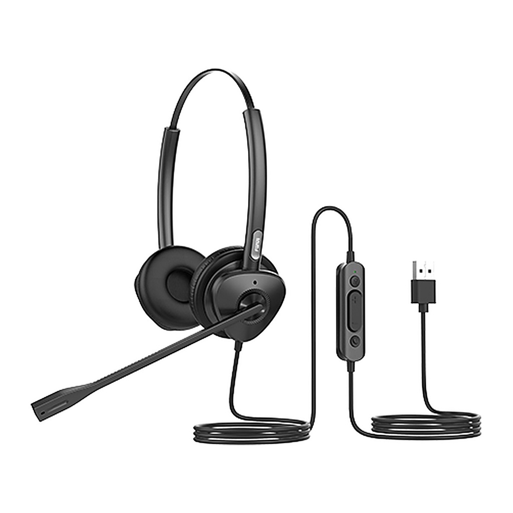 Fanvil HT302-U USB Dual Headset, ENC Dual-Mic Noise Cancella