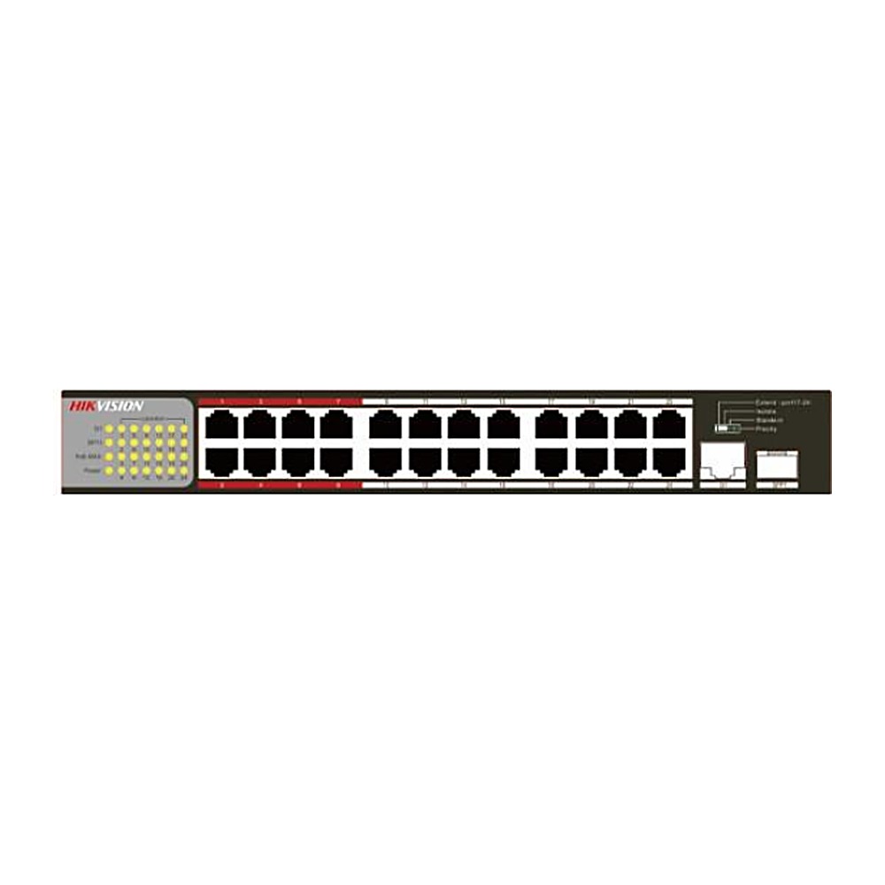 [DS-3E1326P-EI/M] Hikvision DS-3E1326P-EI/M 24-Port Smart PoE Switch, 230 W, Gigabit Combo Uplink