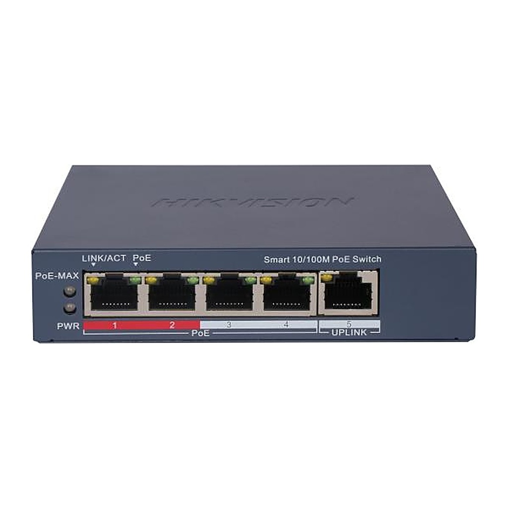 [DS-3E1105P-EI] Hikvision DS-3E1105P-EI 4-Port Fast Ethernet Smart PoE Switch, 60 W High Power