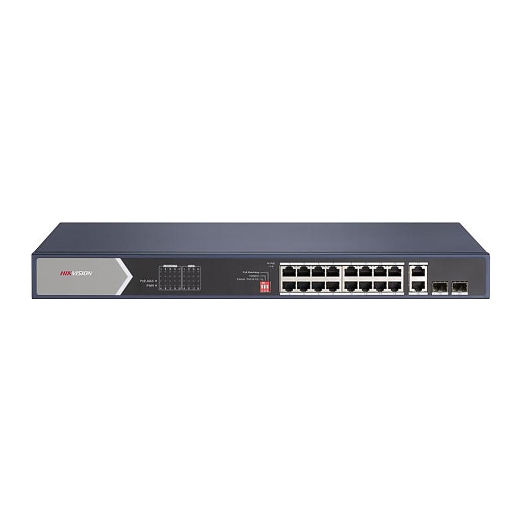 [DS-3E0520HP-E] Hikvision DS-3E0520HP-E 16-Port Gigabit Unmanaged PoE Switch, 4 Hi-PoE 90 W, 2 SFP