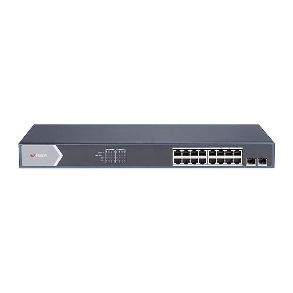 [DS-3E1518P-SI] Hikvision DS-3E1518P-SI 16-Port Gigabit Smart PoE Switch, 225 W, 2 Fiber Ports
