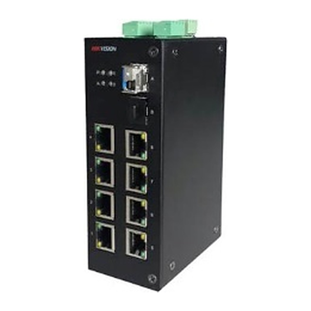 [DS-3D08T/ADAP] Hikvision DS-3D08T/ADAP 8-Port 100M Fiber Optic Receiver with 48V Power Supply