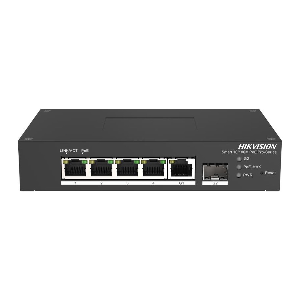 [DS-3T1306P-SI/HS] Hikvision DS-3T1306P-SI/HS 4-Port Smart Harsh PoE Switch, Gigabit Fiber Uplink
