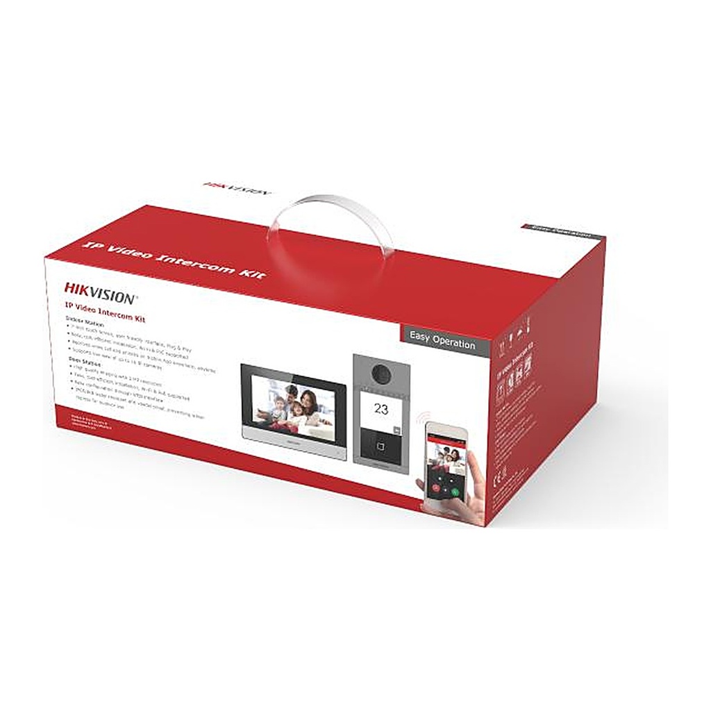 Hikvision DS-KIS604-S IP Villa Intercom Kit with 4-Port PoE 